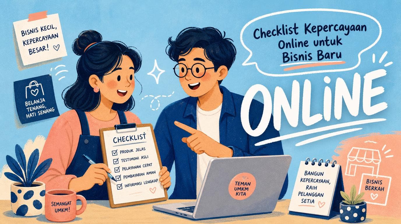 Checklist Kepercayaan Online untuk Bisnis Baru