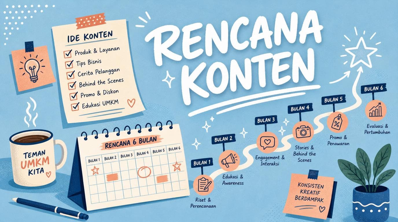 Rencana Konten 6 Bulan Berikutnya untuk UMKM
